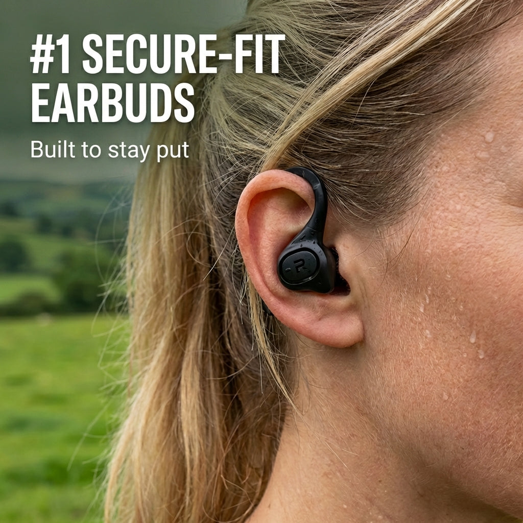 RunBuds™ | Secure-Fit Wireless Earphones for Running & Gym | UK
