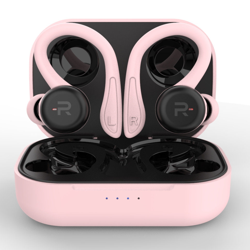 RunPods Air earphones in pink